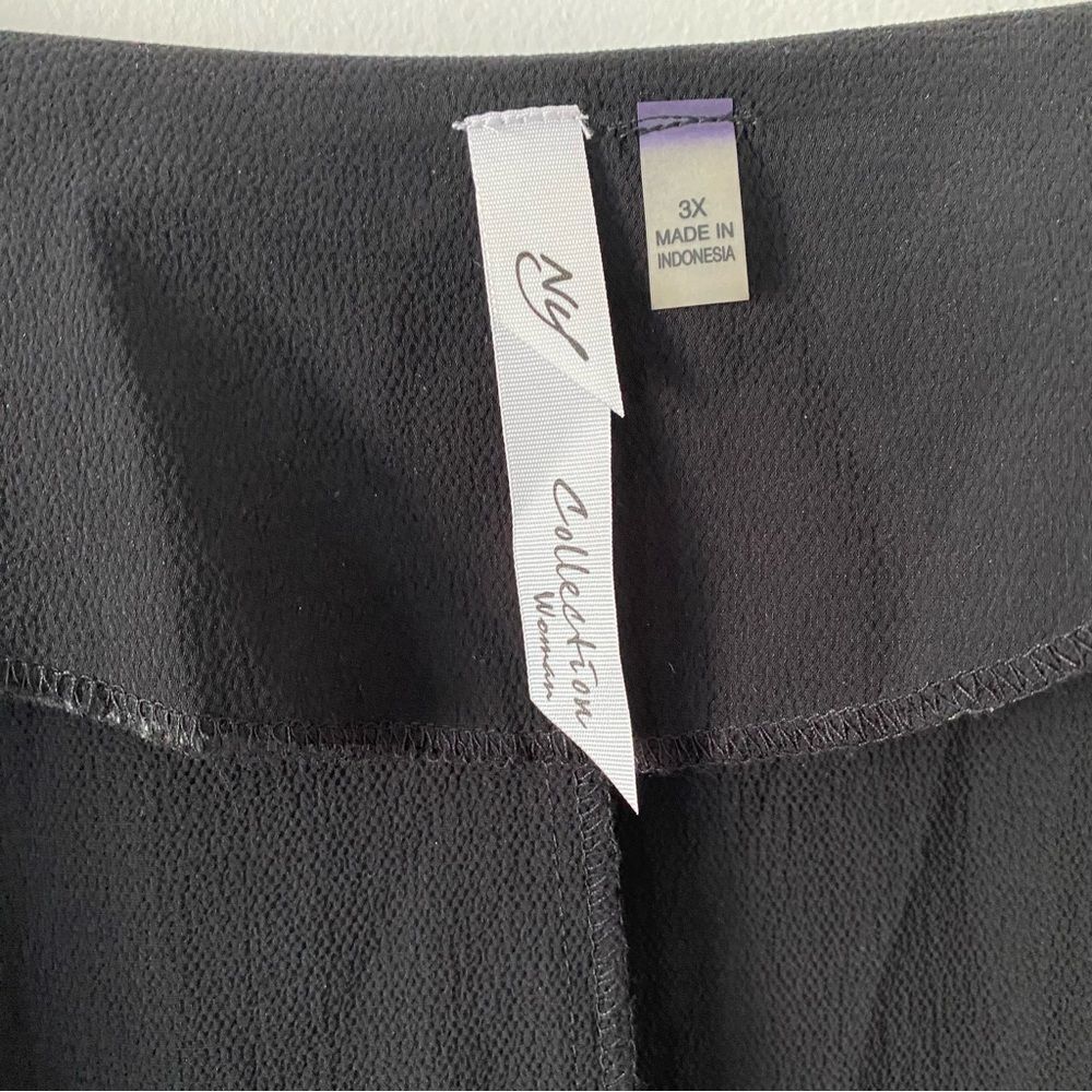 NY Collection Lightweight Poly Spandex Cardigan Style Jacket Black Size 3x - Picture 7 of 8